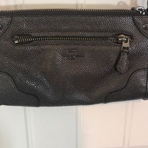 Gunmetal coach mickie crossbody bag